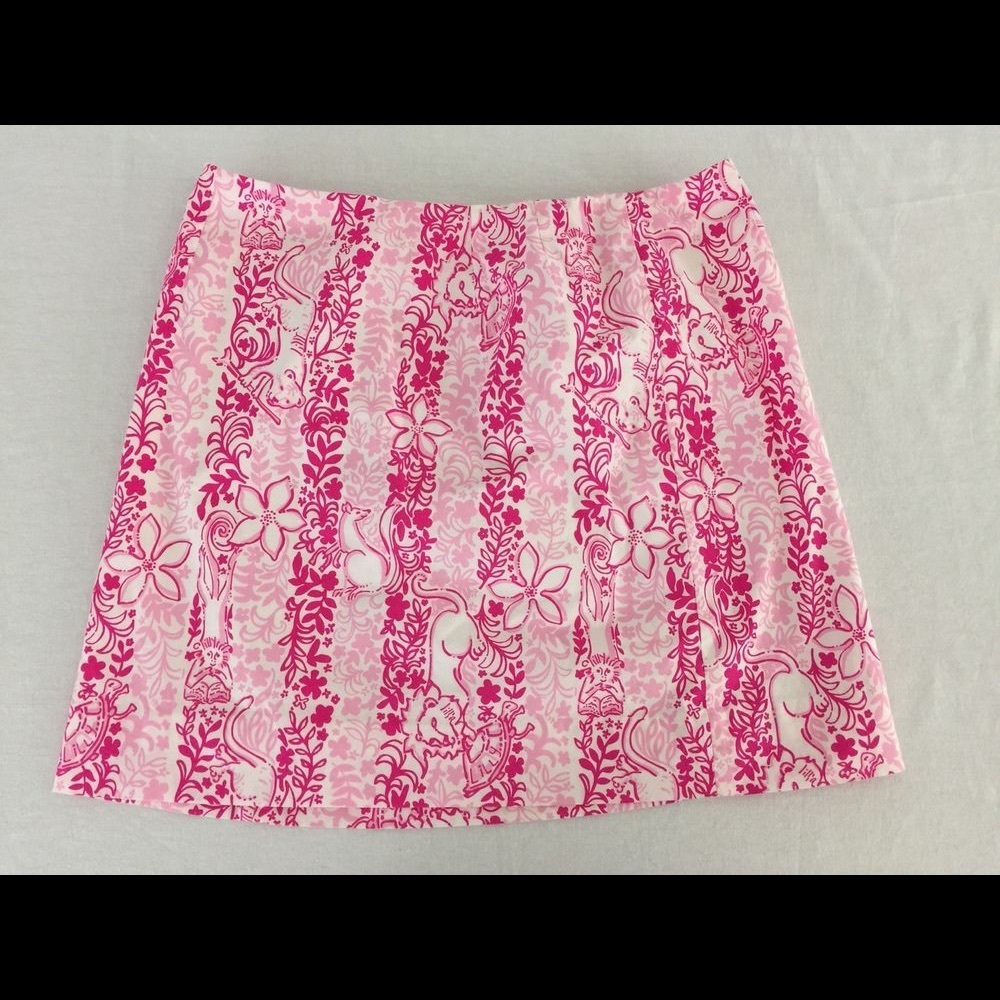NWOT Lilly Pulitzer Skirt Boardwalk Cafe Pattern